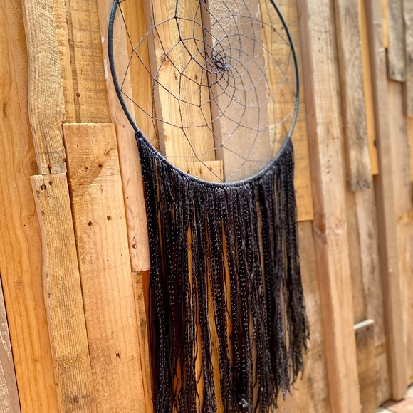 18” handmade dream catcher black with iridescent - Picture 5 of 5